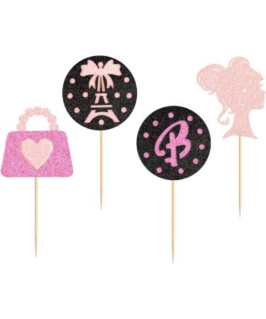 Ercadio 24 Pack Girl Cupcake Toppers Pink Glitter Princess Cupcake Toppers Romantic Tower Handbag Cupcake Picks for Wedding Bridal Shower Girls Theme Birthday Party Favors Supplies Pattern 2 - Buy Online on GoSupps.com