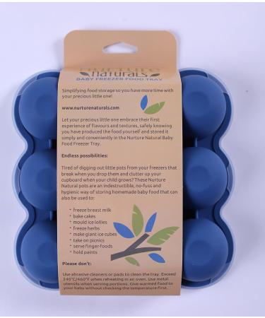 Nurture Naturals Blue Baby Food Storage Containers - Safe Durable & Eco-Friendly for International Shipping - Buy Online on GoSupps.com