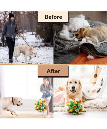 Larimuer Sniffing Ball for Dogs - Interactive Snuffle Toy for Small & Medium Pets - Portable Sniffing Car Toy (Green & Orange) - International Shipping Available - Buy Online on GoSupps.com