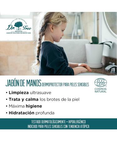 Dr. Tree | Dermoprotector Hand Soap for Sensitive Skin | Cleanse and restore the skin barrier | 99% Natural Ingredients | 300 ml. - Buy Online on GoSupps.com