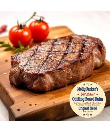 Molly Parker's Old School Cutting Board Balm - All Natural Non-Toxic Food Safe Paste Wax - Premium Wood Finish Made in America - Buy Online on GoSupps.com