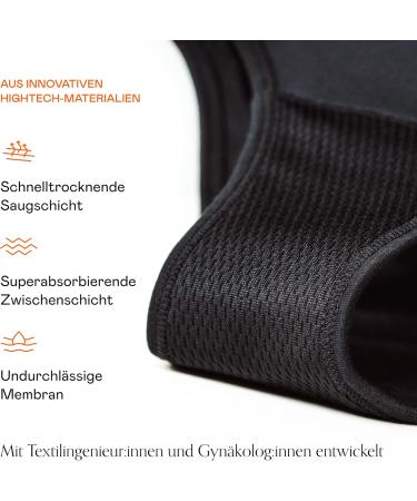 Snuggs Classic Menstrual Underwear for Strong Bleeding - Thin Absorbent Eco-Friendly | Made in EU | Recycled Nylon | Sustainable Alternative to Tampons | Size S - Buy Online on GoSupps.com