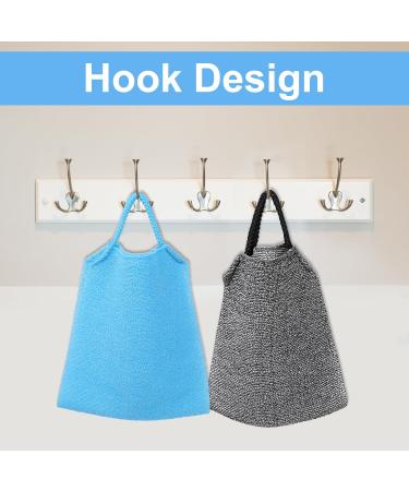 Lot de 2 serviettes exfoliantes pour le dos en nylon avec poign es (bleu + gris) - Buy Online on GoSupps.com