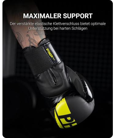Phantom Boxing Gloves APEX | MMA & Thai Boxing | Men's Black/Neon 10 Oz Speed Gloves - Buy Online on GoSupps.com