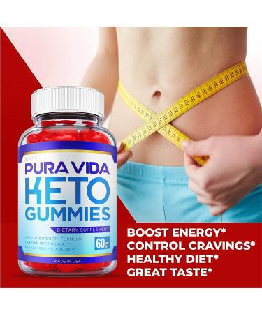 Pura Vida Keto Gummies with ACV, Vitamin B12 & Beet Root Juice - 60 Gummies - Buy Online on GoSupps.com