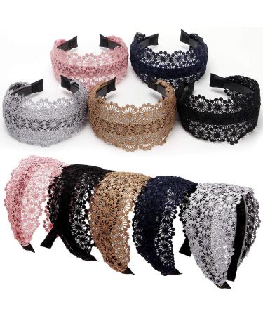 LONEEDY Non-Slip Multicolor Lace Headband Wide-Head Cutout Hard Headbands for Women and Girls (Sun flower) - Buy Online on GoSupps.com