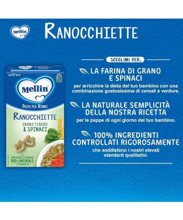  Italian Gourmet E.R. Mellin Soft Wheat Ranocchiette with Spinach and Soft Wheat Semolina Pasta and Vitamin B1 280 g + Italian Gourmet Pulp 400 g - Buy Online on GoSupps.com