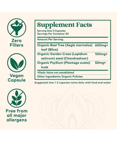 ORGANIC INDIA Herbal Laxative - USDA Certified Organic Vegan Formula with Ayurvedic Herbs - 60 Capsules - Buy Online on GoSupps.com