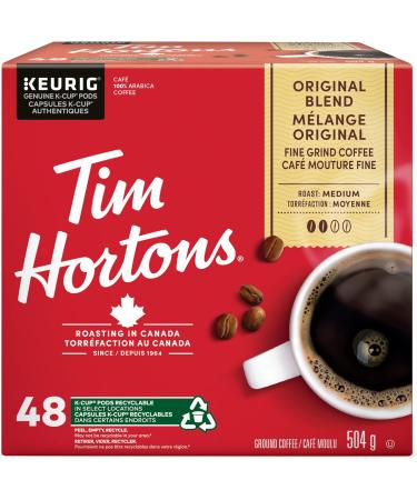Tim Hortons Original Coffee blend Single Serve Keurig K-Cup Pods Medium Roast 48 Count & Original Blend Coffee Single Serve K-Cup Pods Medium Roast 30ct Pack K-Cup Pods + Original Blend Coffee Original Blend 48 Count (Pack of 1) - Buy Online on GoSupps.com