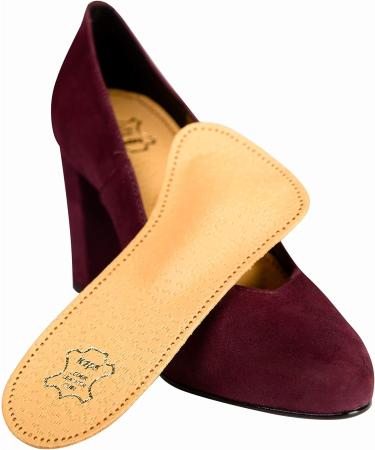 Orthotic 3/4 Leather Shoe Insoles Inserts for Women with Metatarsal Arch Support - Size Women/US 8 - Buy Online on GoSupps.com