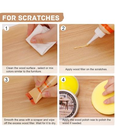 Furniture Repair Kit - 6 Color Oak Series Wood Filler for Cracks & Holes | Wood Putty & Polish for Floors Cabinets & Tables - Buy Online on GoSupps.com