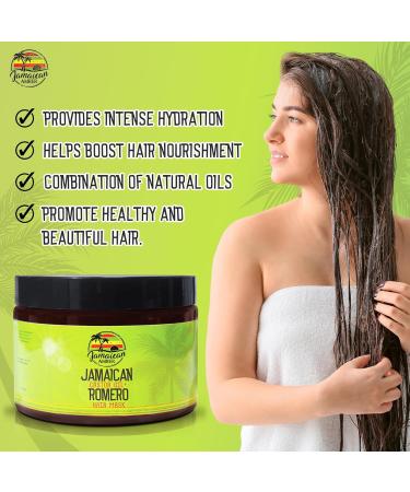 Jamaican Amber Castor Oil & Romero Hair Mask - 12 fl oz/ 354 ml - Deep Conditioning Hair Repairing Mask for Dry Damaged Hair - Buy Online on GoSupps.com