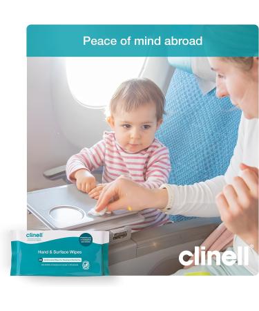 Clinell Antimicrobial Hand Wipes - 84 Wipes Pack - Travel-Sized Sanitising Wipes with 99.99% Bacteria & Virus Elimination - Dermatologically Tested - Buy Online on GoSupps.com