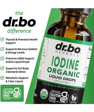 Iodine Liquid Drops Potassium Iodide - 1 Year Supply Pure Clear Organic Iodine Drops Supplement Plus Thyroid Support - Organic Potassium Iodide Liquid Supplement Tincture Thyroid Supplements 1 Fl Oz - Buy Online on GoSupps.com