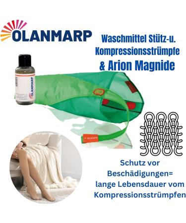 Arion Easy Slide for Compression Stockings & Olan Marp Fine Detergent 50ml - Light Tightening & Maintenance for Shoe Size Up to 38 - Buy Online on GoSupps.com