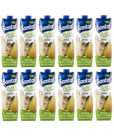 Parmalat Santal Fruit Juice Sweet Pear by Nature Zero Added Zucchini Jus de fruits No Added Sugar Tetrapack 1000 ml