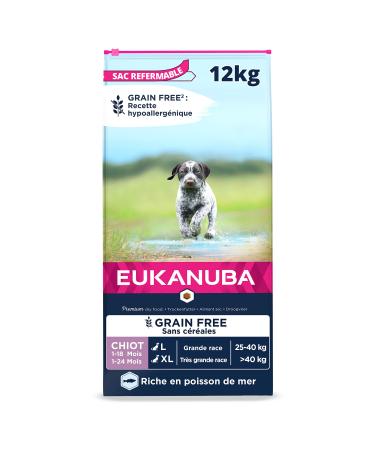 EUKANUBA Grain Free Dog Food Puppy & Junior Large Breeds Rich in Fish 12kg