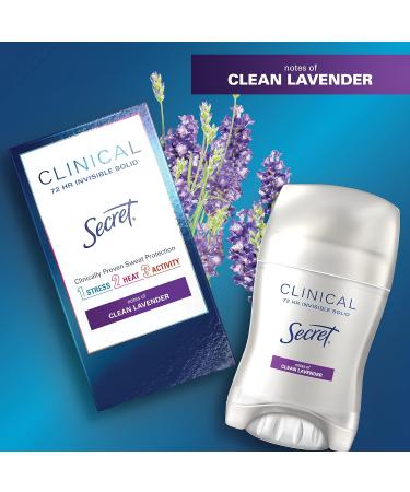 Secret Clinical Strength Antiperspirant and Deodorant Women Lavender 72 Hr Invisible Solid 1.6 oz 1.6 Ounce (Pack of 1) Oh La La Lavender - Buy Online on GoSupps.com