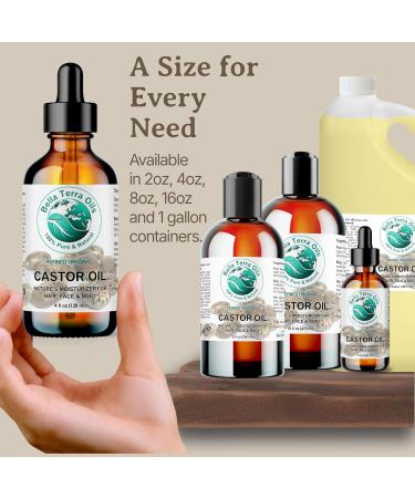 Premium Castor Oil for Luxurious Hair and Radiant Skin 1 Gallon Fast Absorbing All-Natural . Bella Terra Oils - Buy Online on GoSupps.com