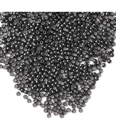 Neitsi Silicone Nano Rings Beads for Nano Link Hair keratin Hair Extensions 3.0mm(Outside Diameter) 1.0mm(Inside Diameter) 2.0mm(Length) 200pcs, Black 3mm-Nano-Silicone-200pcs Black