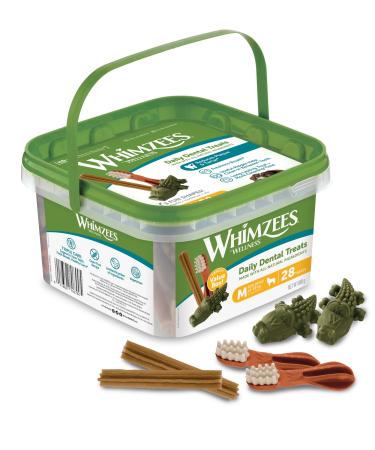 WHIMZEES Mixed Variety Box Natural Grain-Free Dental Care Snacks Chew Sticks for Medium Dogs 28 Pack - Buy Online on GoSupps.com