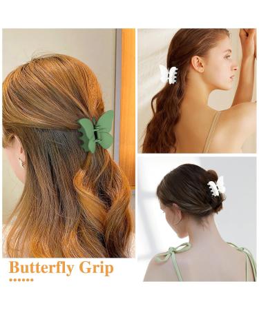 6 Pieces Butterfly Hair Clips for Girls and Women - 6 Colors, Strong Hold, Non-Slip Matte Jaw Clips - 2.6 Inch Cute Hair Claws - Buy Online on GoSupps.com