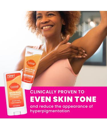 Lume Whole Body Deodorant - Invisible Cream + Solid Stick Mini Bundle - 72 Hour Odor Control - Aluminum & Baking Soda Free Skin Loving - 0.5 Ounce Each - Travel Trial Size Minis (Clean Tangerine) - Buy Online on GoSupps.com