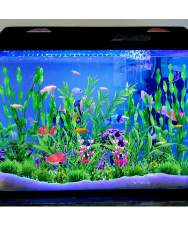 Quozuo 25 Pieces Artificial Aquarium Plants - Easy Green Plastic Decor for Stunning Aquariums - Buy Online on GoSupps.com