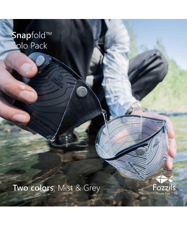 Fozzils Snapfold Solo Pack - Compact Cup, Bowl, Dish Set in Mist Color - Buy Online on GoSupps.com