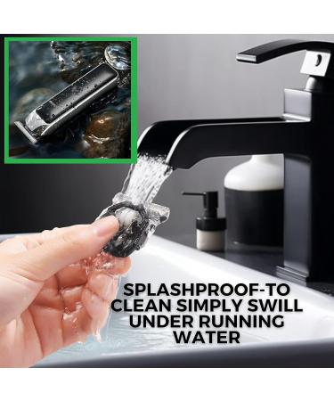 BarberBoss Professional Facial Groomer Beard Trimmer Hair Clipper Men Detail Trimmer USB Rechargeable Red/Green Light Stainless Steel T-Blade QR-2090 - Buy Online on GoSupps.com