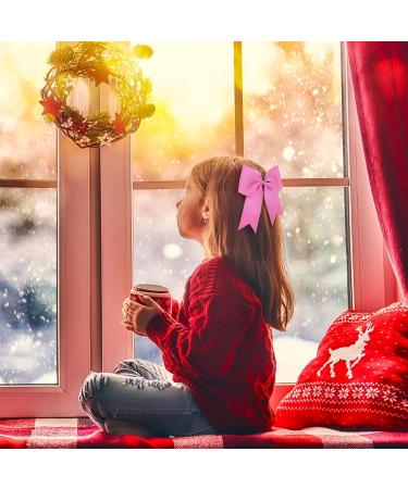 Sibba Pink Hair Loop Clips - Large Satin Tail Hairpins for Women & Girls | 2 Pieces | Perfect French Accessories for Birthday Parties - Buy Online on GoSupps.com