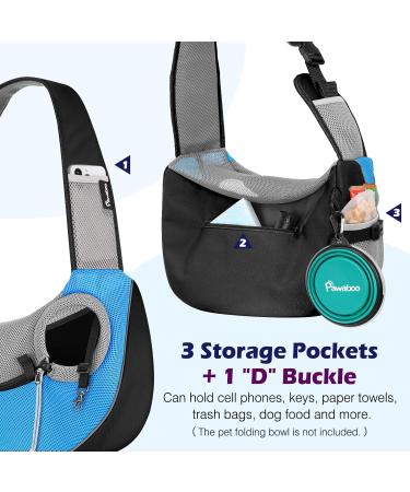 Pawaboo Dog Carrier Bag | Adjustable Pet Shoulder Bag for Travel | Light Blue | Perfect for Outdoor Walks - Buy Online on GoSupps.com