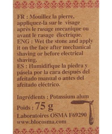 Osma Alum Block 2.65 oz - Natural Aftershave Treatment - Buy Online on GoSupps.com