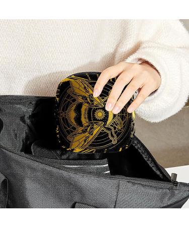 Anna Cowper Insect Gold Black Sanitary Napkin Storage Bag Feminine Menstrual Cup Pouches Nursing Pad Holder Tampon Bags Portable Period Bag for Women Teen Girls 1Pcs Multi-colored 13 - Buy Online on GoSupps.com