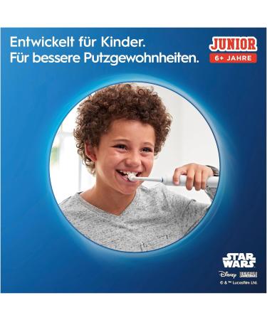 Buy Oral-B Junior Star Wars Electric Toothbrush for Kids 6+ | Soft Bristles 360 Cleaning Pressure Control 2 Modes & Timers - International Shipping Available - Buy Online on GoSupps.com