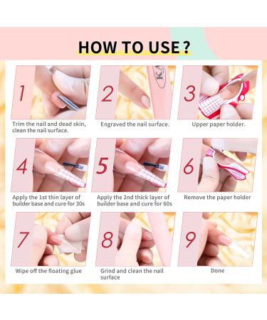 Hema Free Builder in a Bottle Set - 0.5oz Builder Base & No Wipe Gel Top Coat for Nail Extension Gel - UV/LED Soak Off Hard Gel for Nails Repair - Buy Online on GoSupps.com