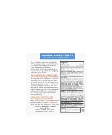 Neutrogena On-The-Spot Acne Spot Treatment 2.5% Benzoyl Peroxide - Pack of 6 - Buy Online on GoSupps.com