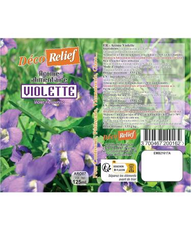 D co Relief - Purple Liquid Flavor 125ml - Pastry & Yogurt Maker Food Flavor - For Cakes Pastries Yogurts - Concentrated - Buy Online on GoSupps.com