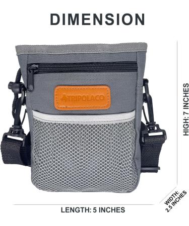 Tripolaco Versatile Dog Treats | Pet Training 2-Cup Capacity Integrated Feces Bag Dispenser & Clicker - Light Gray - Buy Online on GoSupps.com