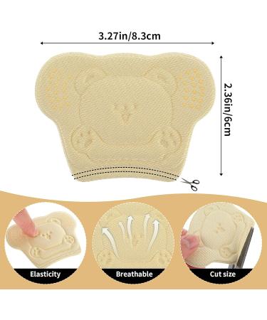 Buy WLLHYF 2 Pairs Heel Grips - Cute Bear Self-Adhesive Cushion Pads for Blister Prevention | Cuttable Insole Inserts for Big Boots - Apricot & Black - Buy Online on GoSupps.com
