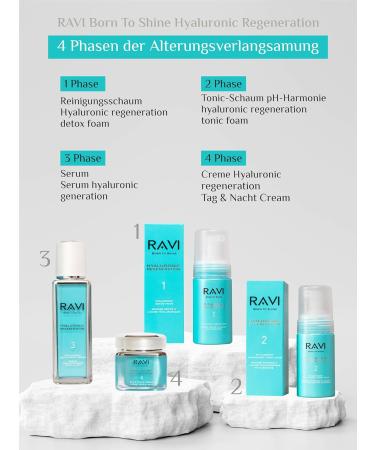 RAVI Born to Shine Tonic Foam pH Harmony Hyaluronic Regeneration Tonic Foam Hydrating Tonic Preparation for Skin Care Daily Care 100 ml - Buy Online on GoSupps.com