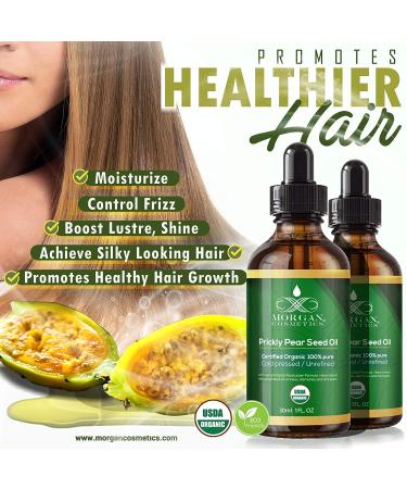 Morgan Cosmetics Organic Prickly Pear Seed Oil Prickly Pear Oil For Face Essential Oils For Wrinkles Facial Night Serum Natural Moisturizer For Dry Skin And Hair Pear Seed Oil (0.5 Oz) 0.5 Fl Oz (Pack of 1) - Buy Online on GoSupps.com