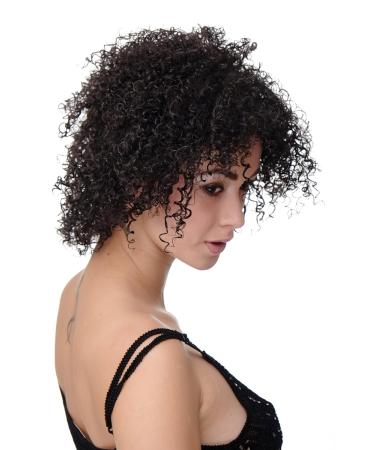 WIG ME UP Women's Curly Medium Length Afro Wig - Voluminous Dark Brown & Chocolate Brown Frizzy Style | International Shipping Available - Buy Online on GoSupps.com