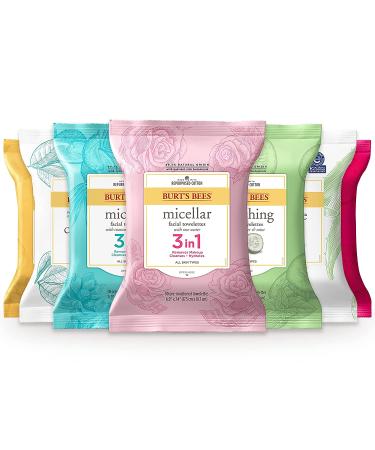 Burt's Bees Hydrating Facial Cleanser Wipes - Watermelon, 30 Count (Pack of 3) - All Skin Types, Eco-Friendly - Buy Online on GoSupps.com