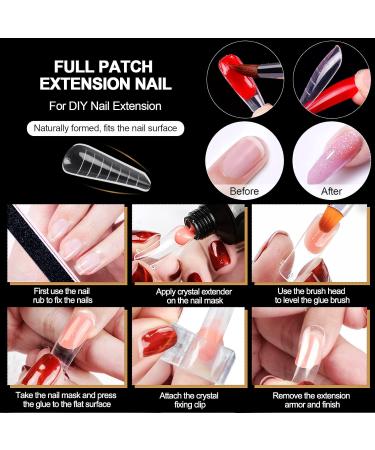 Kalolary Clear Gel Nail Mold 120Pcs | Acrylic Nail Forms 12 Sizes | Nail Tips Clips for Quick Building - Buy Online on GoSupps.com