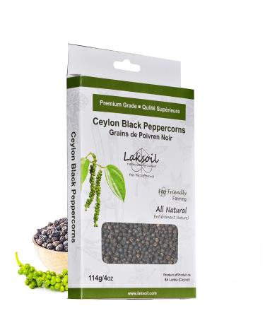 227/8oz (1/2 LB) Ceylon Black Peppercorns (2 Packs of 114g)