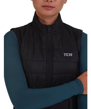 TCA Women's Girls Lightweight Running Vest with Zipper Pockets | Black Excel Runner - International Shipping - Buy Online on GoSupps.com