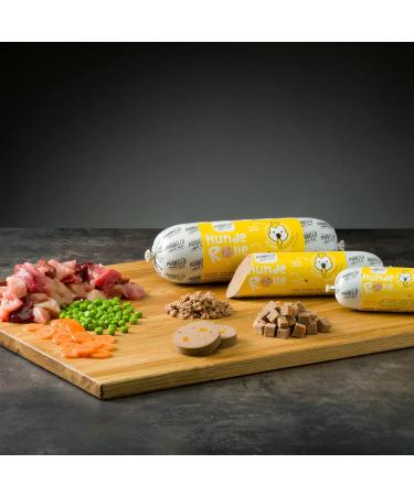 PURBELLO 3 Rolls Wet Dog Food - 3 Chicken 3 Ducks 2 Beef - Monoprotein Dog Food High Meat - Cut Resistant Dog Sausage - Buy Online on GoSupps.com