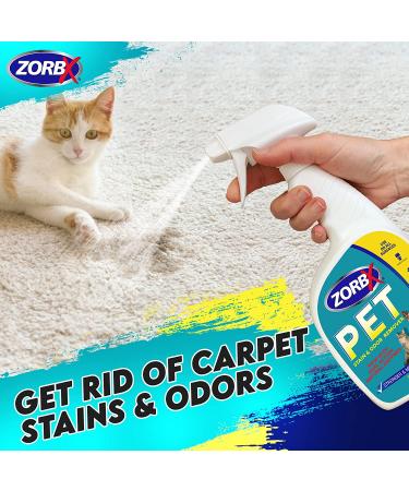 ZORBX Pet Stain and Odor Eliminator - Natural Enzyme Formula for Dog & Cat Urine | 24 oz Spray - Buy Online on GoSupps.com