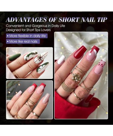 Gelike Ec Quadrat Full Cover Nageltips - Soft Gel Fake Nails 550 Pieces Clear Medium Pre-Buff PMMA Resin for DIY Nail Art & Salon Use 12 Sizes - Buy Online on GoSupps.com